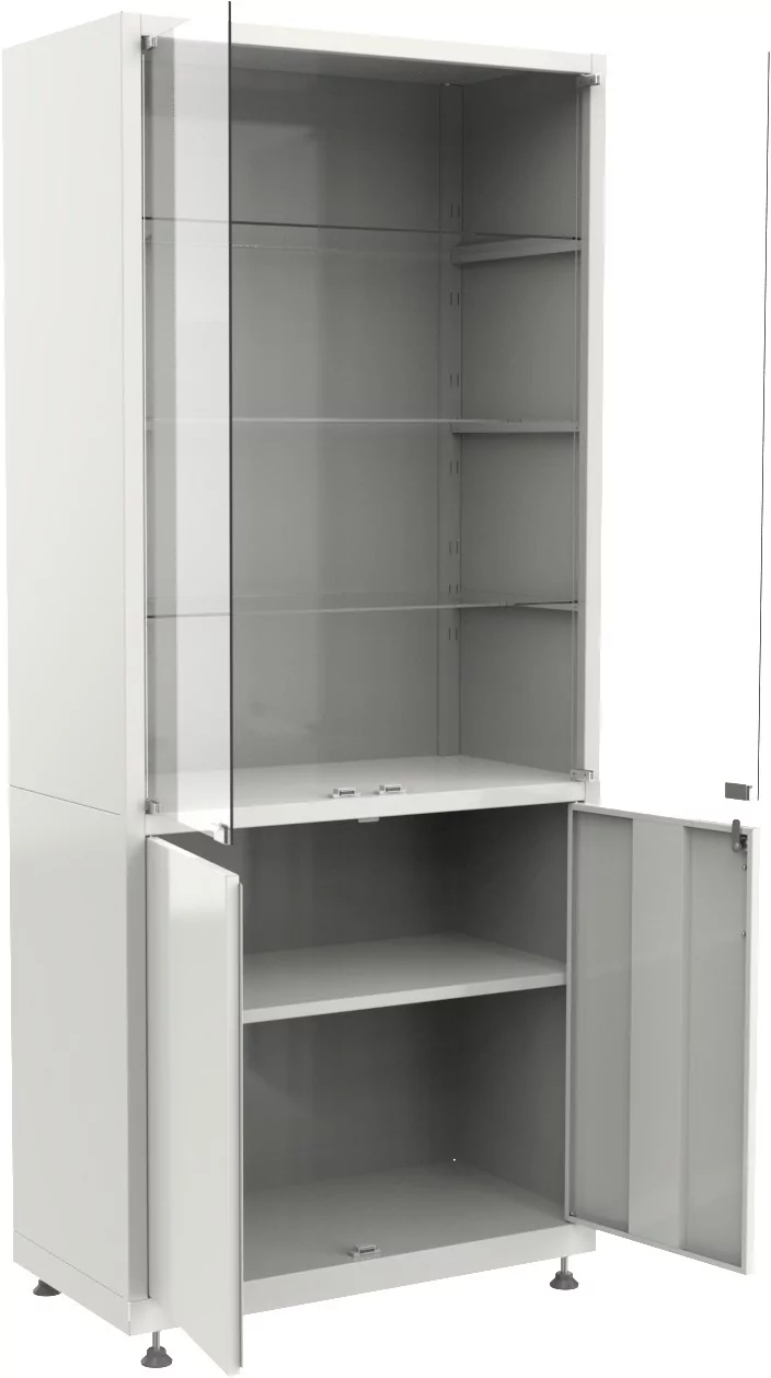 Шкаф ШМ 2.202 металлический, со стеклом, медицинский - Фото 1