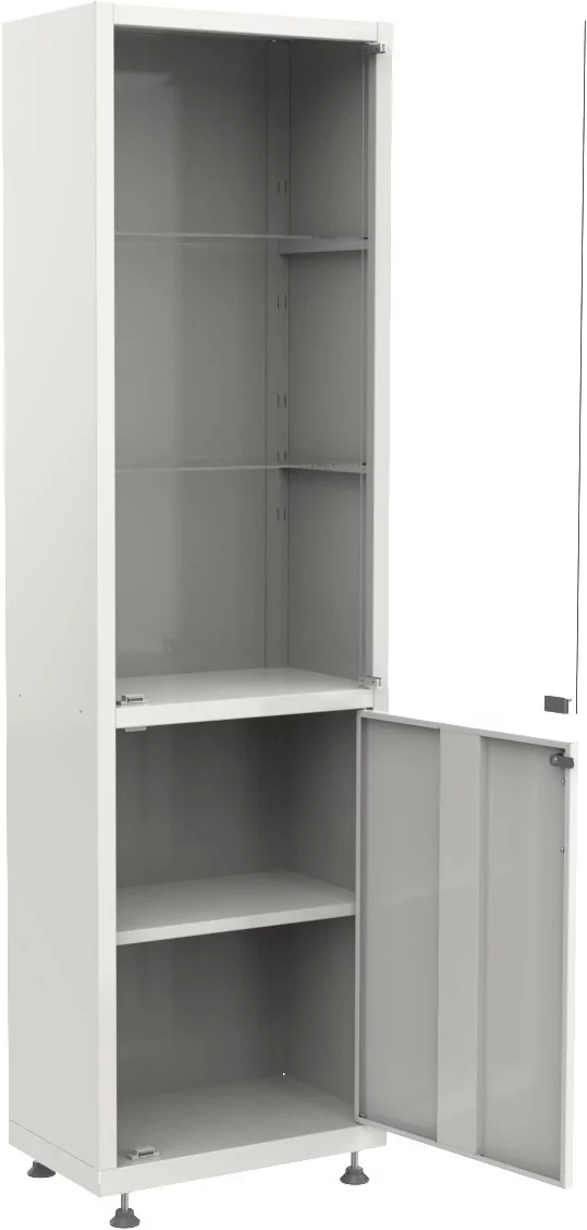 Шкаф ШМ 1.102 металлический, со стеклом, медицинский - Фото 1