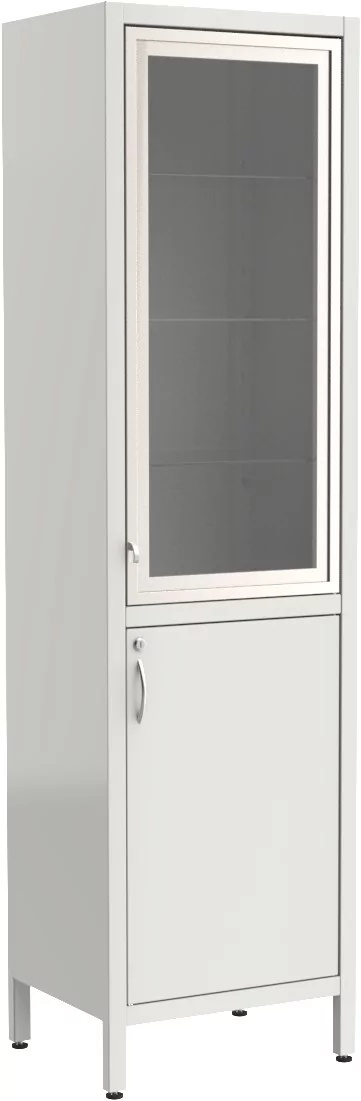 Шкаф ШМ 1.302 металлический, со стеклом, медицинский - Фото 1